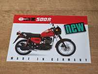 Oryginalna broszura reklamowa motocykla MZ ETZ 500 R Rotax New