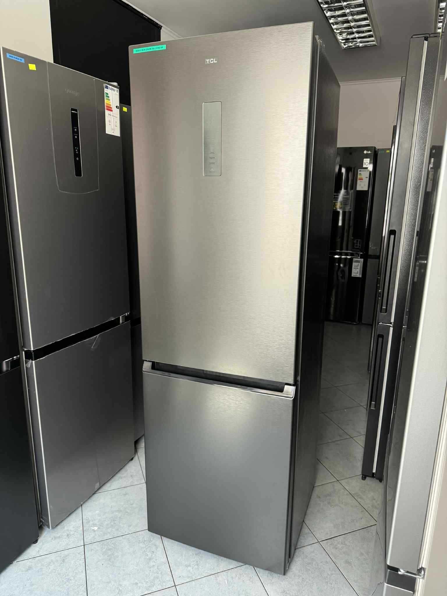 OUTLET nowa Lodówka TCL RP318BXE2 grafitowa NoFrost 185 cm N8