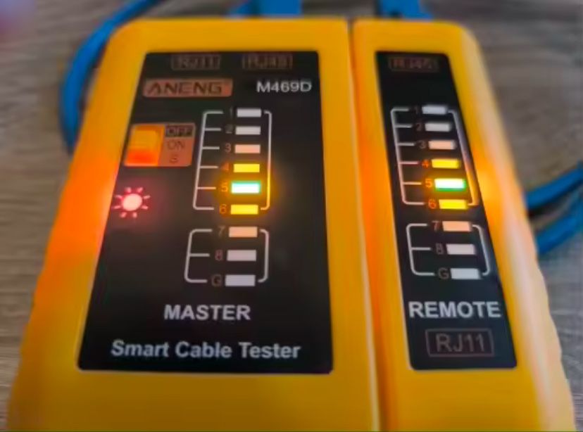 Тестер мережевого  інтернет кабелю вітої пари RJ45/RJ11 UTP