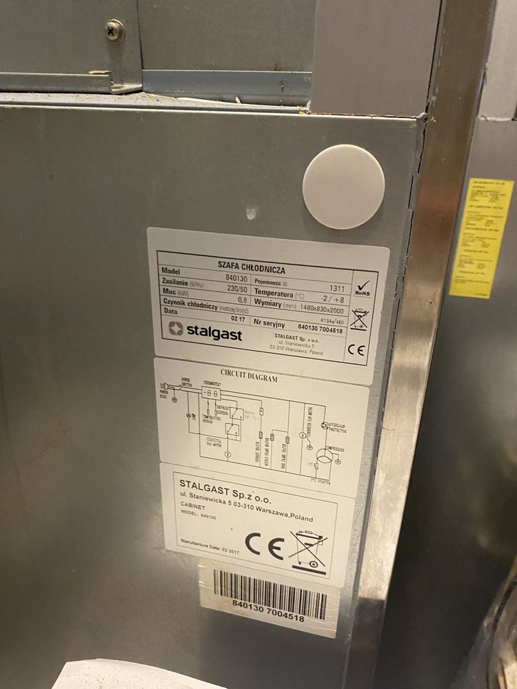 Szafa chłodnicza Stalgast 510l