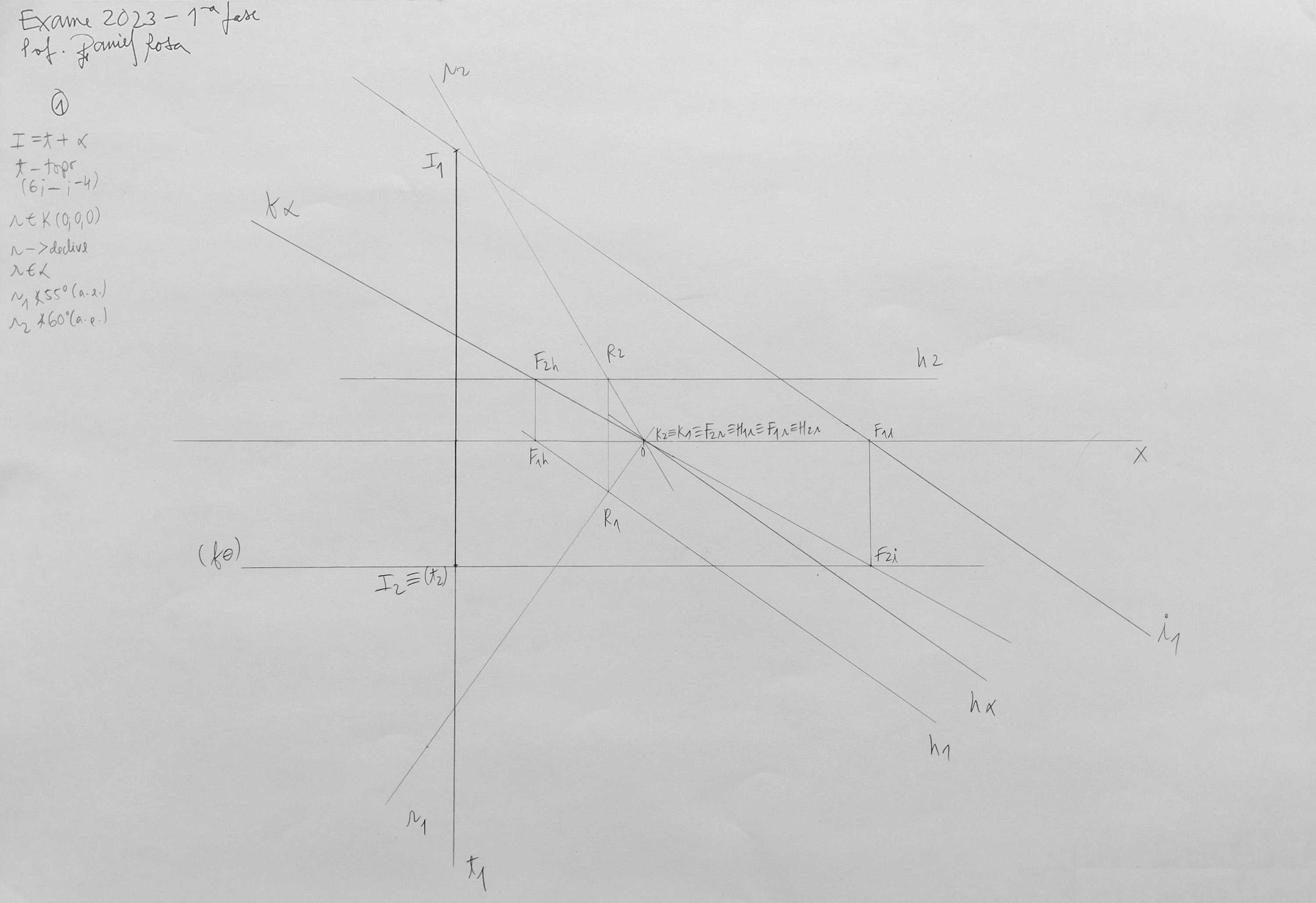 Explicação Geometria Descritiva GD Ens. Secundário / Preparação Exame
