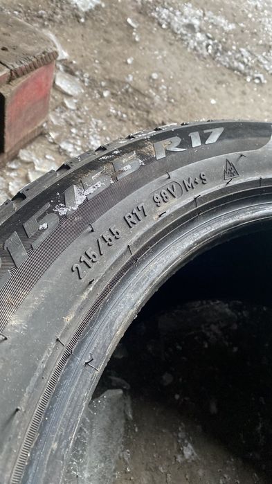 215.55.17 Pirelli 4шт зима шини резина з Европи БВ склад Харків БУ 55