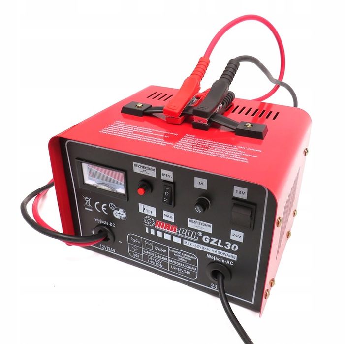 Prostownik Samochodowy Akumulatorowy z FUNKCJA SZYBKIEGO ŁADOWANIA