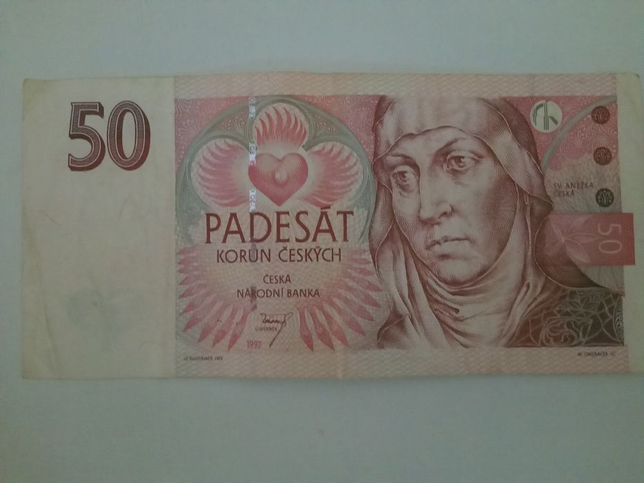 Banknot 50 koron czeskich 1997 r