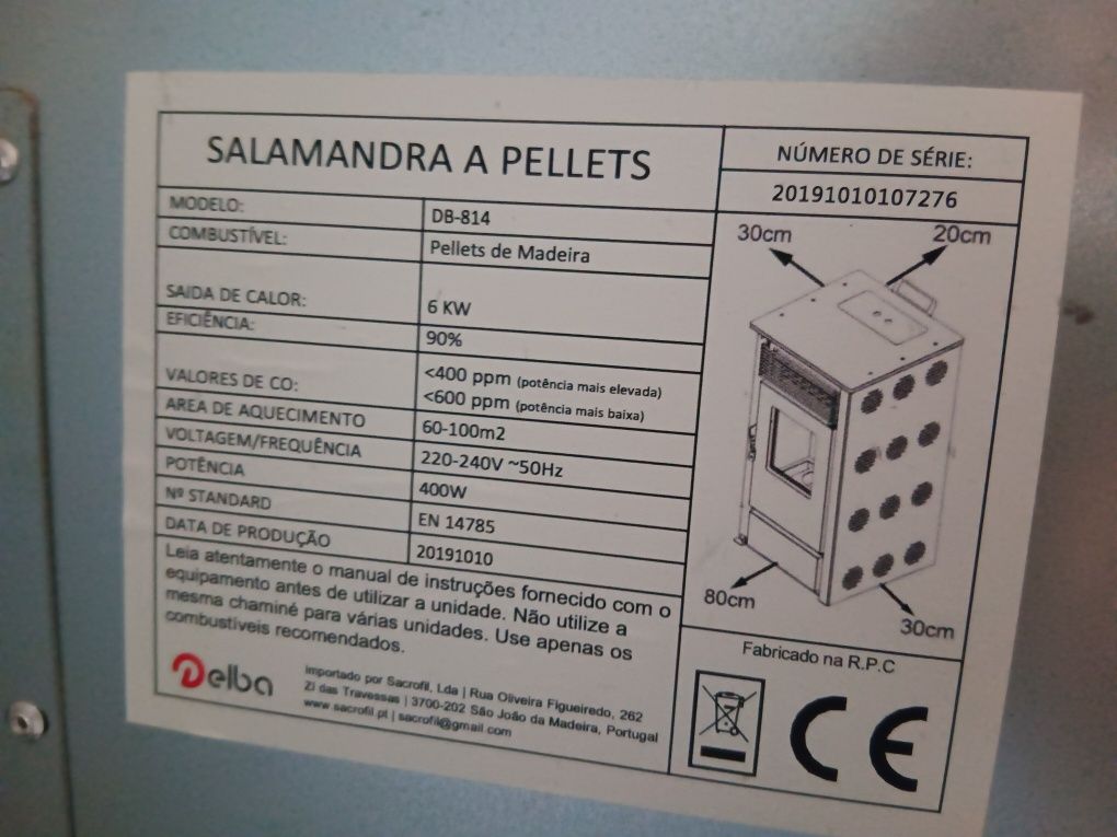 Salamandra a pellets