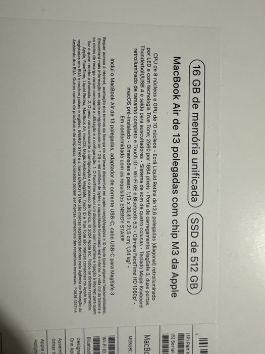 Mac book Air M3 APPLE