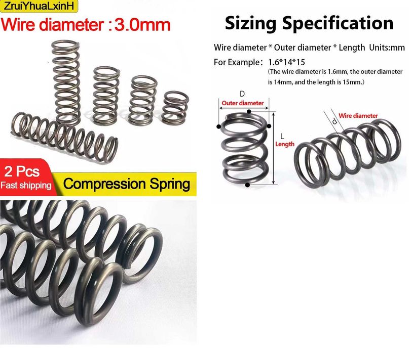 Sprężyna dociskowa abs amortyzująca 100x22x3mm kompresująca 65Mn