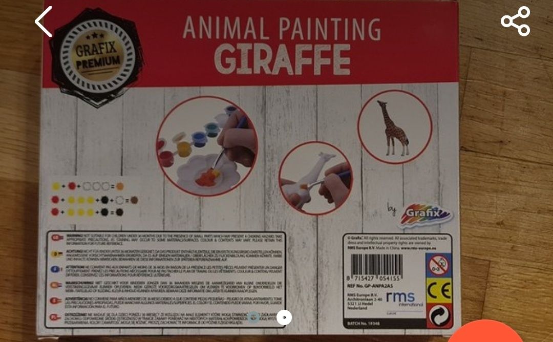 Figurka żyrafy do malowania 48tknz