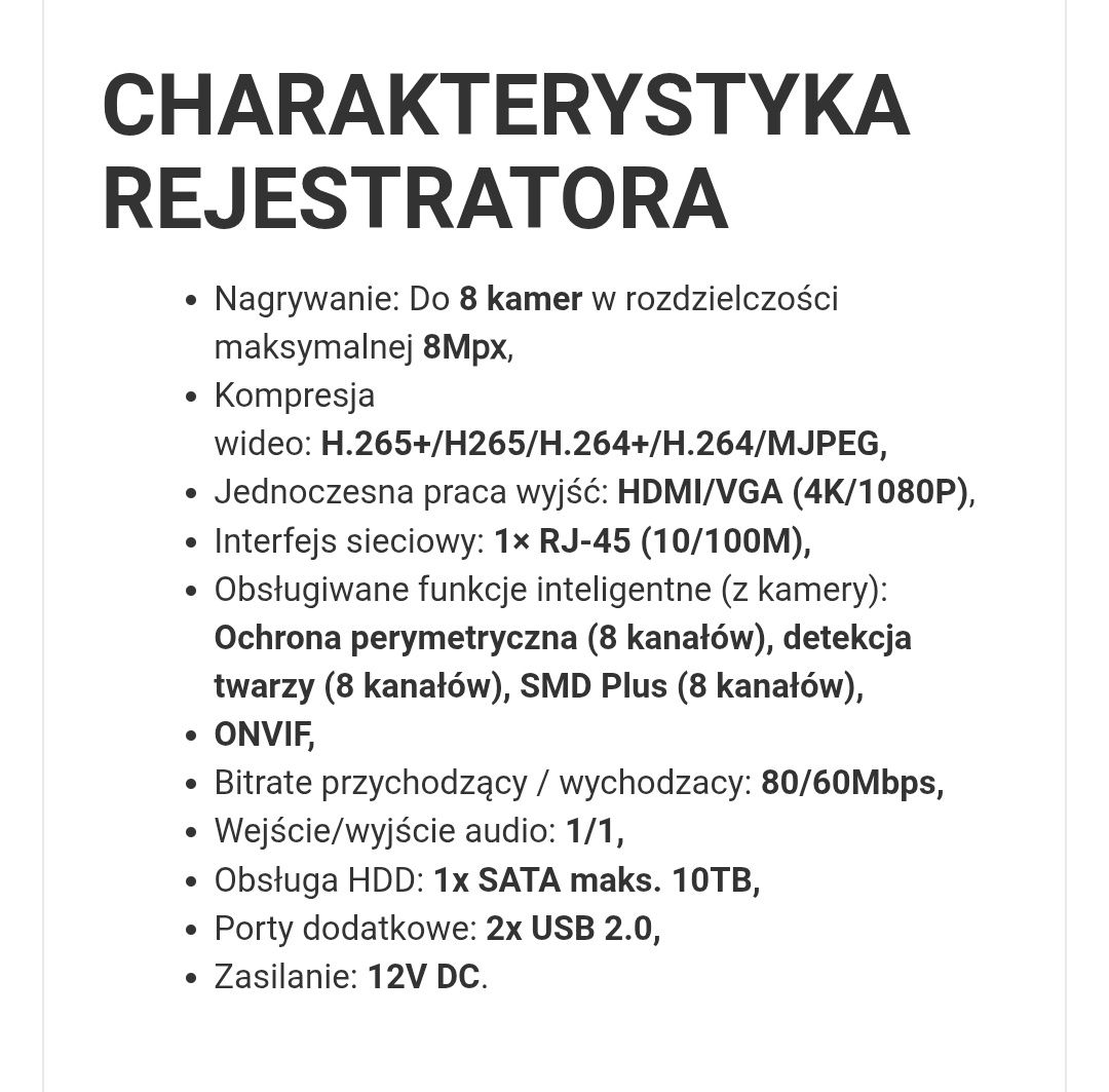Rejestrator IP BCS-L-NVR08014KE nowy