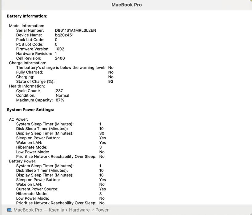 MacBook Pro 13” 2020 M1 16/512Gb