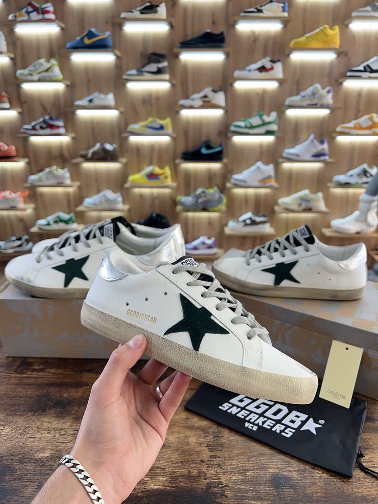 Кросівки Кеди GOLDEN GOOSE Super Star Logo White green