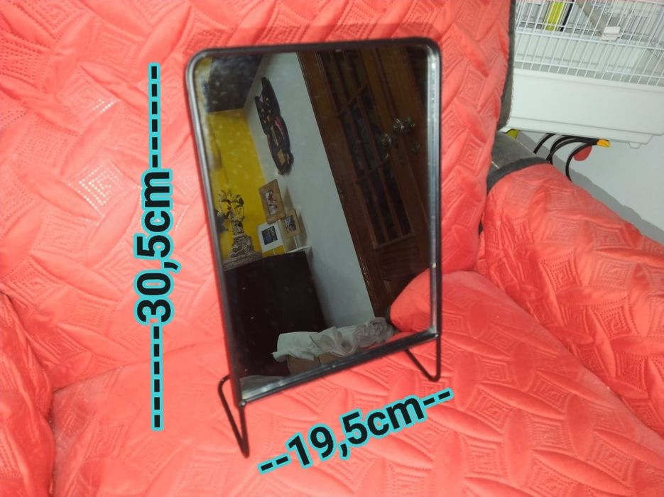 Espelho de mesa maquilhagem penteadeira casa quarto apartamento.