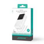 mini powerbank 20000mah z wbudowanymi kablami jr-pbc07 30w biały