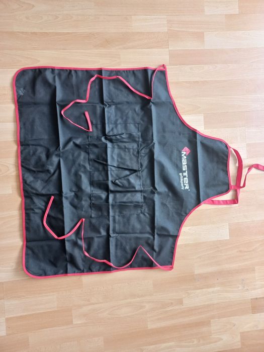 Czarny Fartuch kuchenny/do grillowania