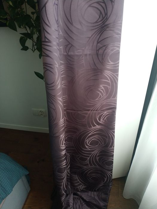 Zasłony fioletowe 2 szt. Wys. 254cm, szer. 229
