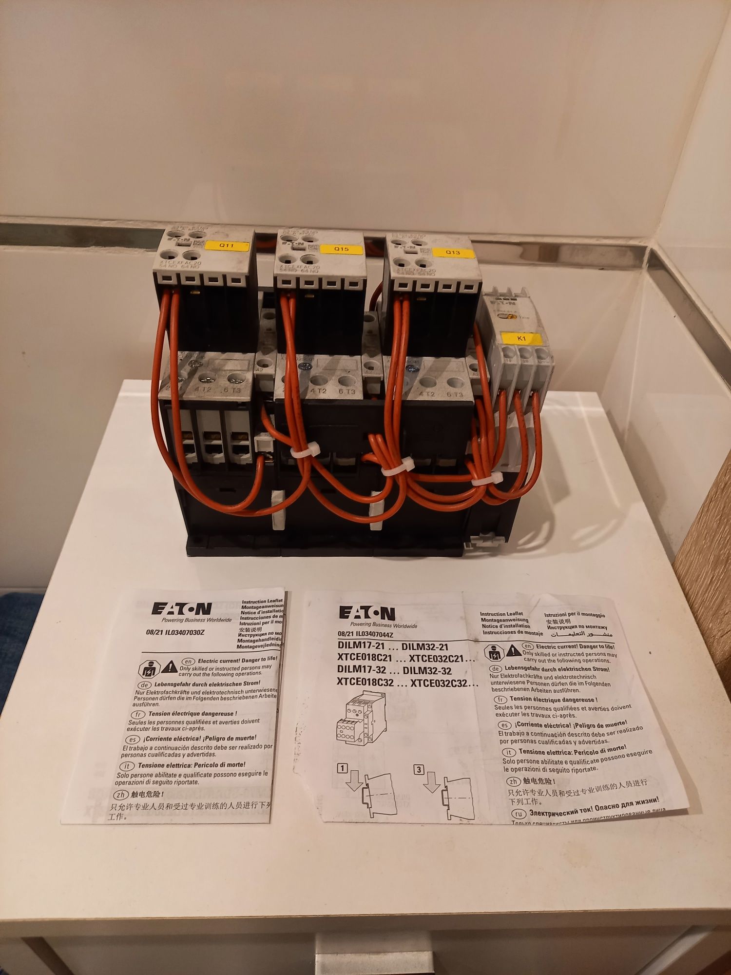 Układ rozruchowy silnika 22kW 230V gwiazda-trójkąt EATON