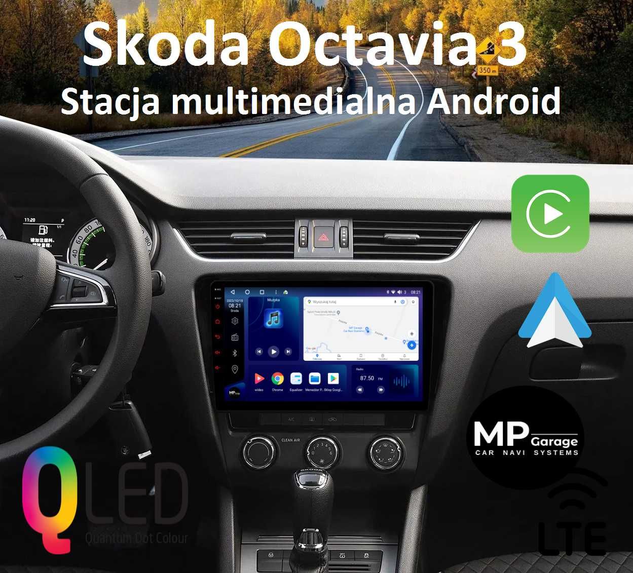 Radio Skoda Octavia 3 4G LTE CarPlay/AndroidAuto DSP 10.1" Qled !