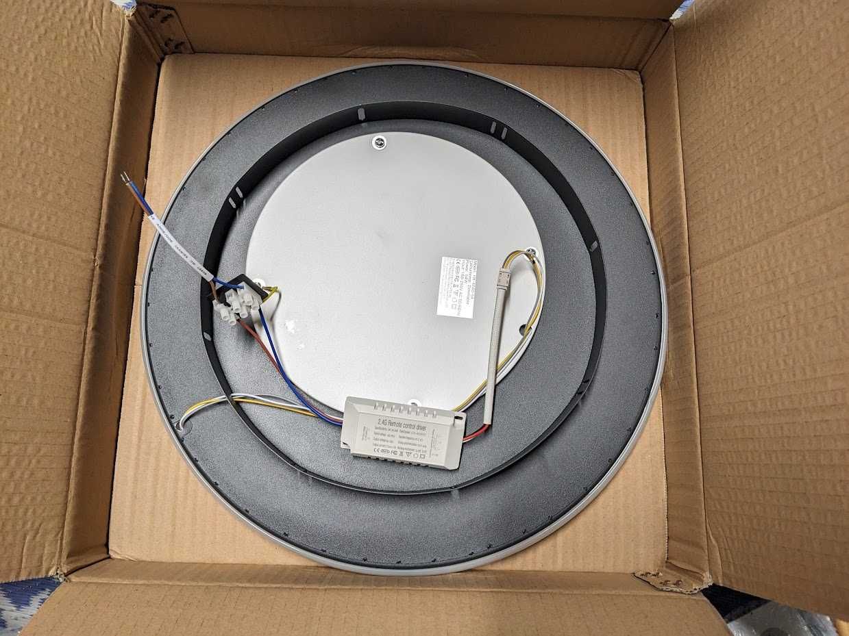Lampa nocna ścienna sufitowa LED  księżyc  40cm 54W pilot ciepła/zimna