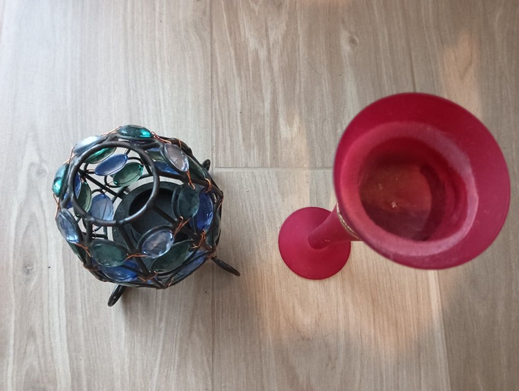 2 porta vela antigos