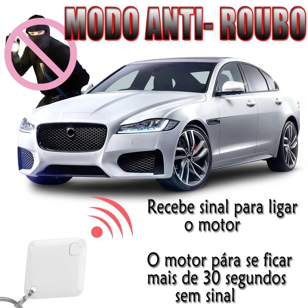 Imobilizador alarme carro moto 12v facil anti roubo HJ3456HNFP