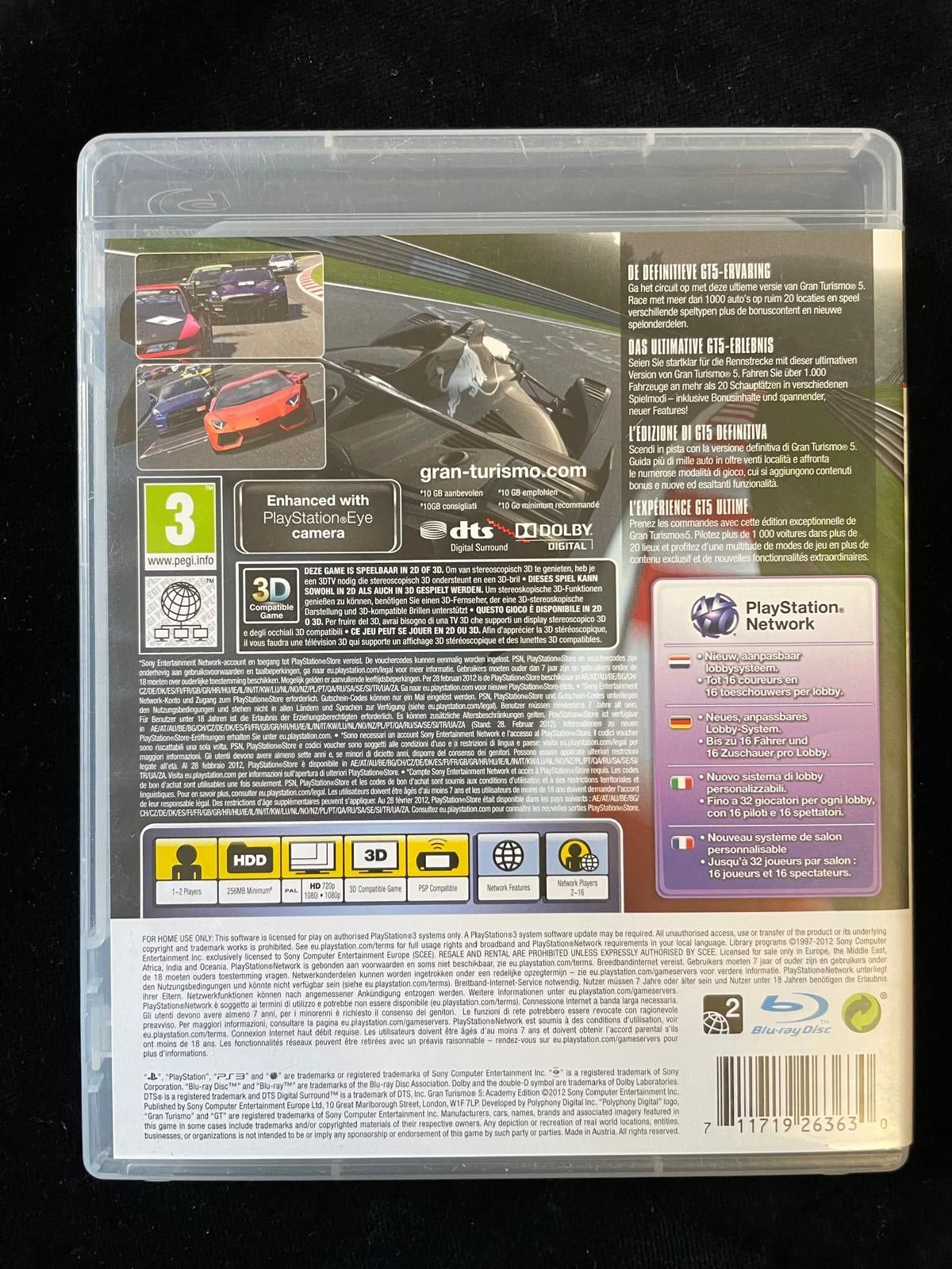 Gran Turismo 5 PL Academy Edition na PS3 Komplet po polsku BDB stan