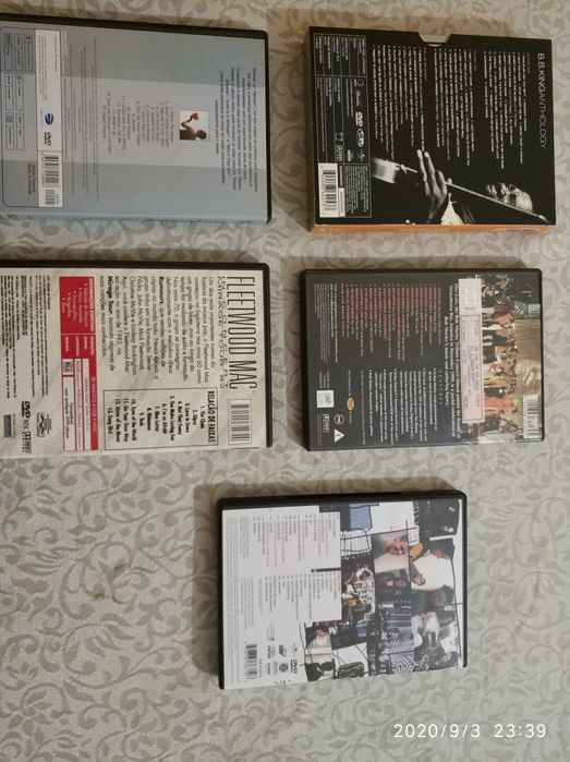 DVD musicais 2 a 8 euros