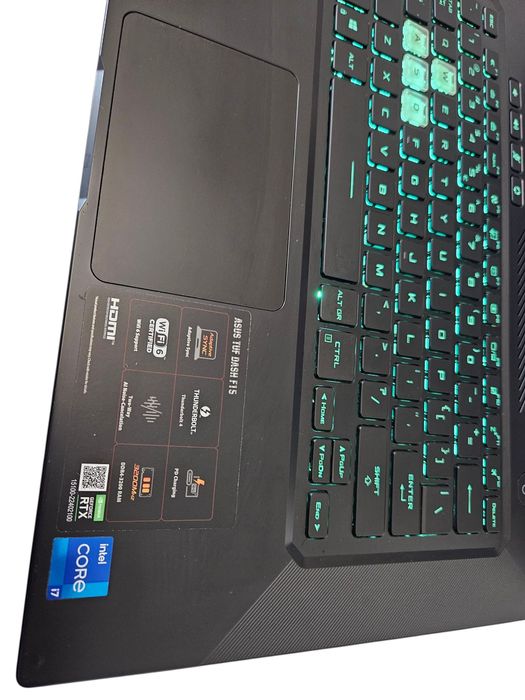 Laptop gamingowy ASUS TUF RTX 3060 i7 11th SSD 512GB RAM 24GB