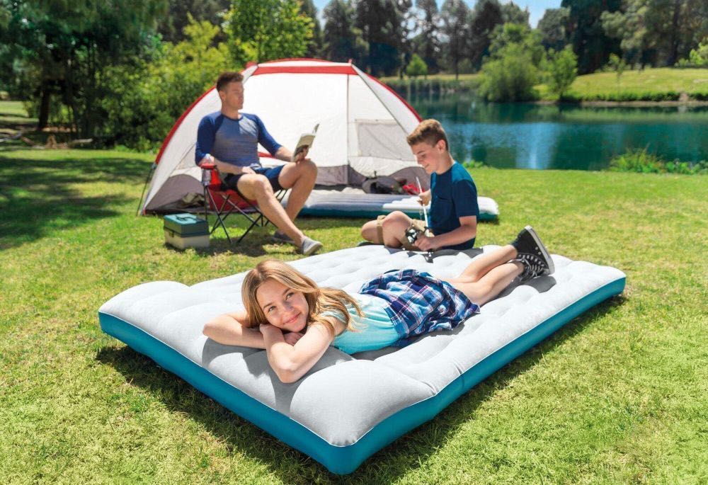 Dmuchany Materac Intex 67999 • 2 Osobowy • 193x127x17 Cm • Welurowy