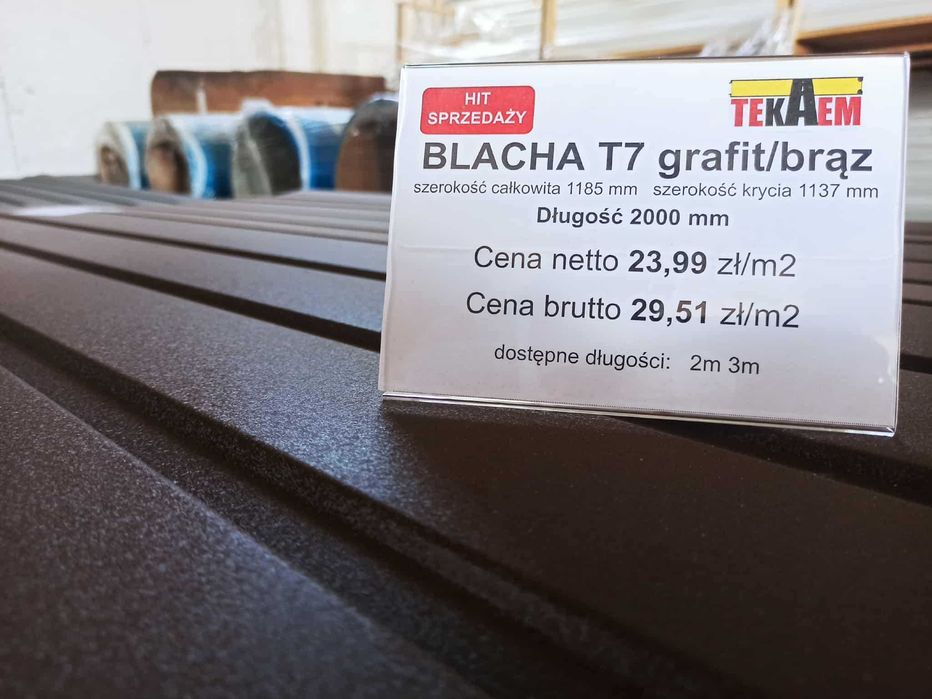 Blacha trapezowa T7  Brąz Mat II gatunek