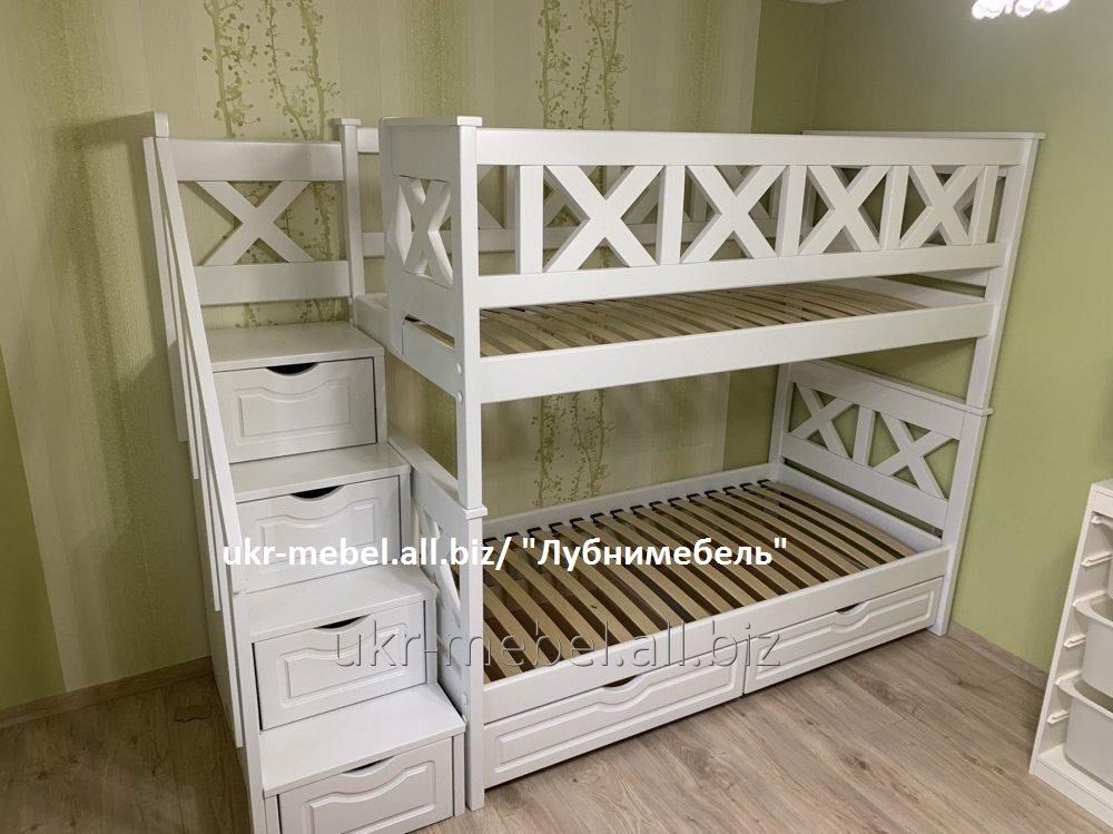 Кровать двухъярусная деревянная Оскар, (двоповерхове) ліжко