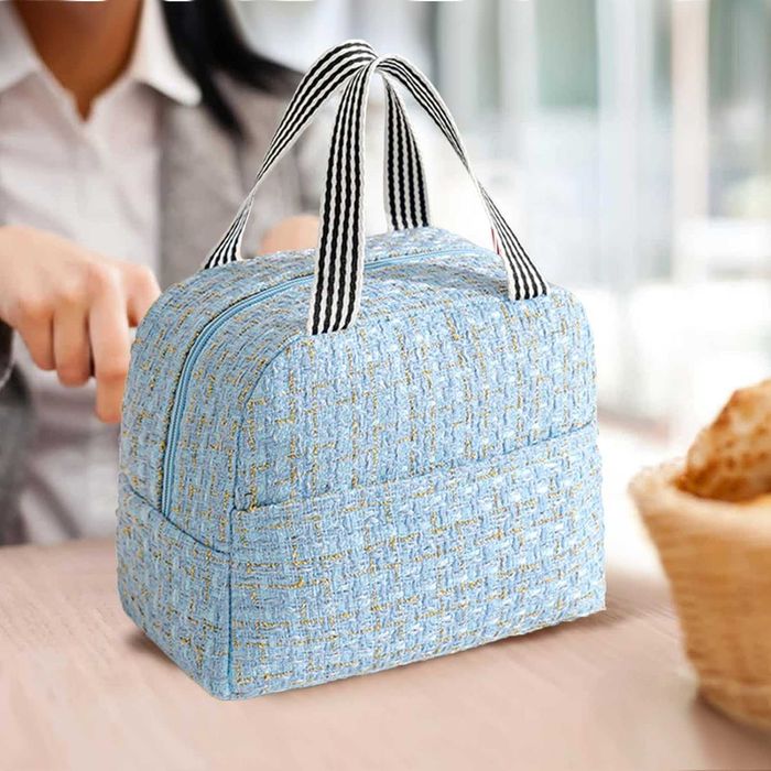 Mała Torba Chłodząca do Pracy Szkoły Piknik Podróż Plaża niebieska