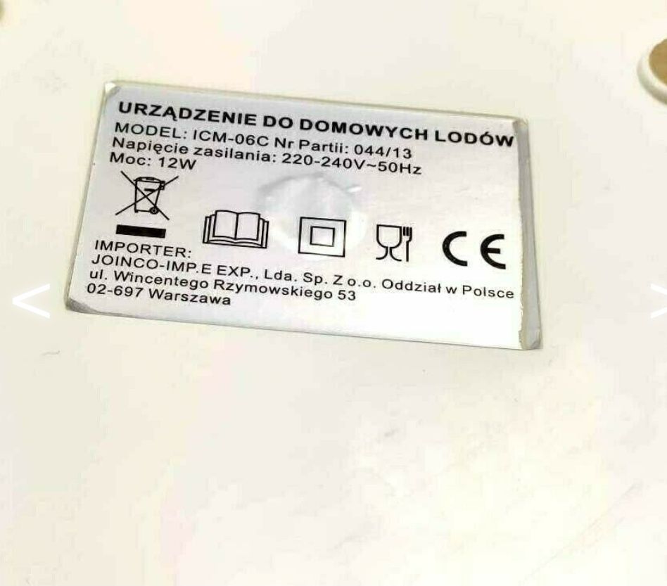 Urządzenie do domowych lodów ICM-06C