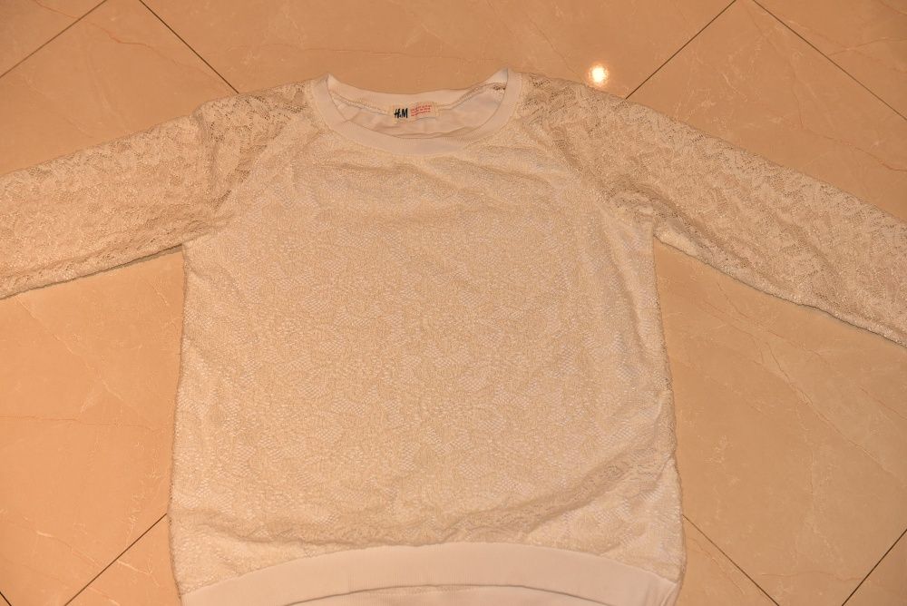 H&M śliczna koronkowa bluzeczka dla dziewczynki 146/152 cm 10-12 lat