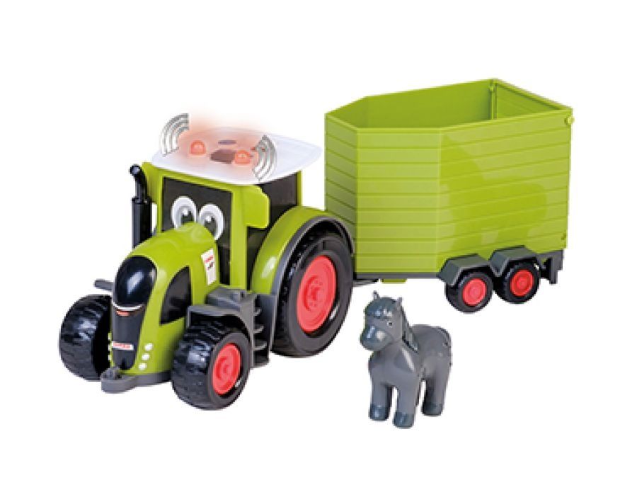 Traktor claas mini z przyczepą i koniem 34544