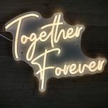 Napis NEON together forever