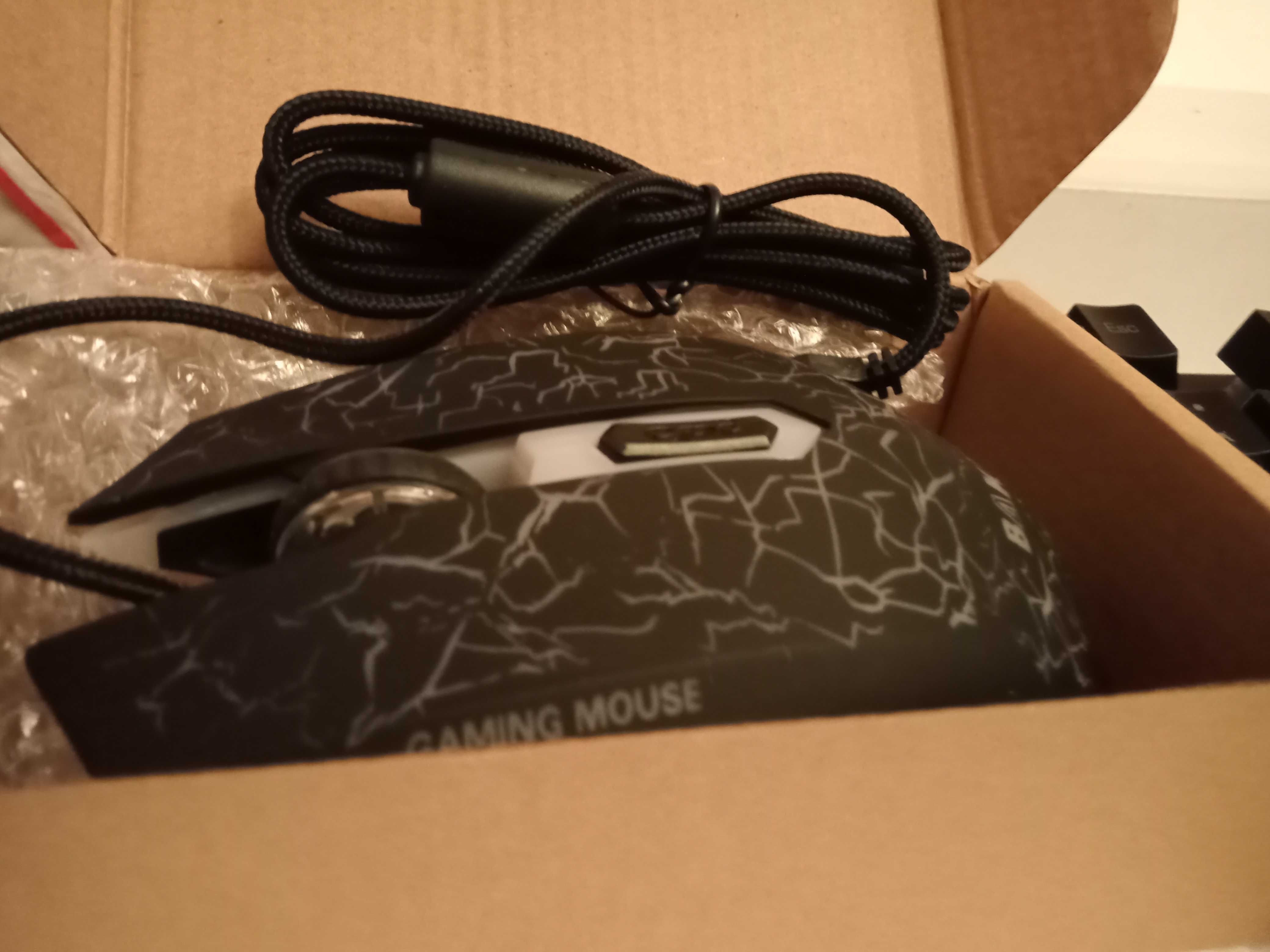 Klawiatura BAKTH K1 Nowa i Mysz do gier PRO PC, podświetlenie LED, USB
