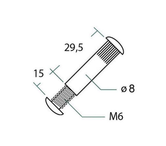 Мебельная стяжка d=8