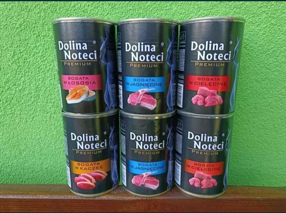 6 puszek karmy dla kota Dolina noteci mix smaków