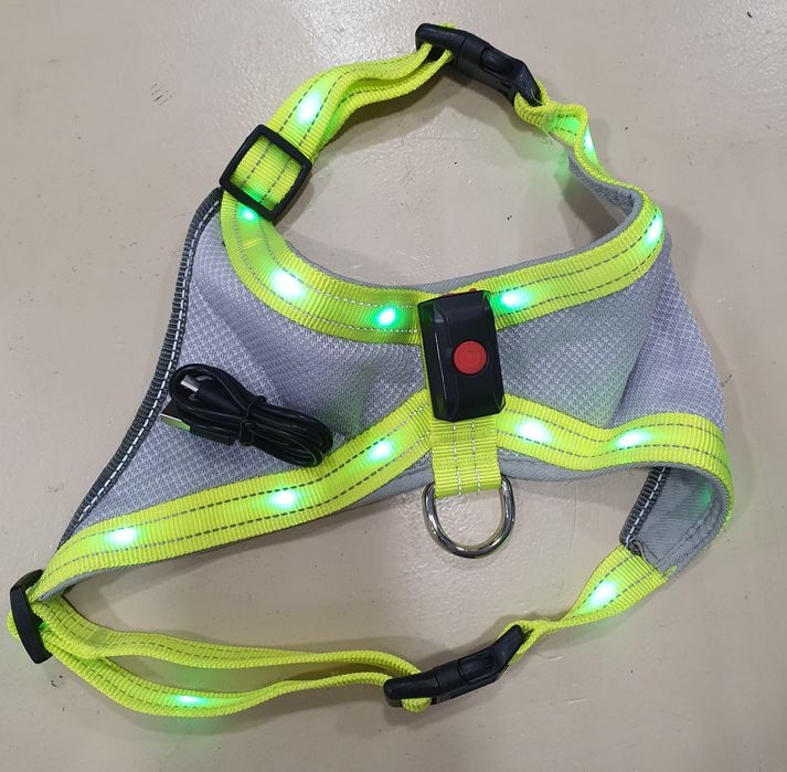 Trela/ arnês  com led para cães - HARNESS