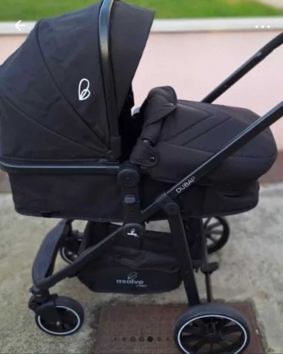 Trio Carrinho Bebé Asalvo Dubai 2 Preto