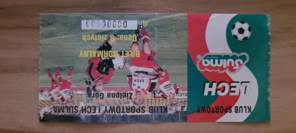 Bilety kolekcjonerskie Lech Sulma Zielona Góra