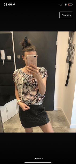 Luzna lekka bluzka wzorzysta Stradivarius M