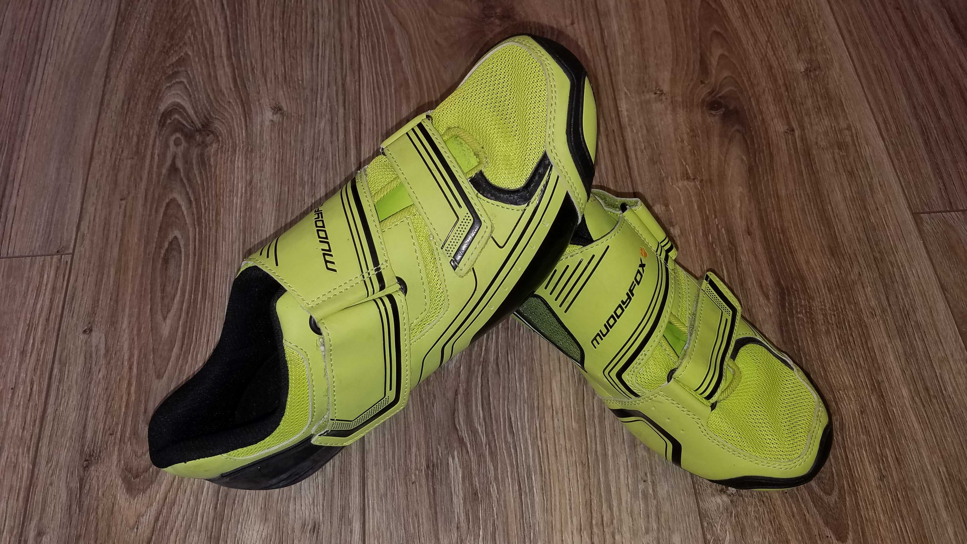 Buty rowerowe MUDDYFOX 43/44 28cm rzepy na rower żółte stan BDB