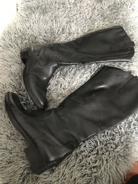 Kozaki skórzane przed kolano czarne Remonte