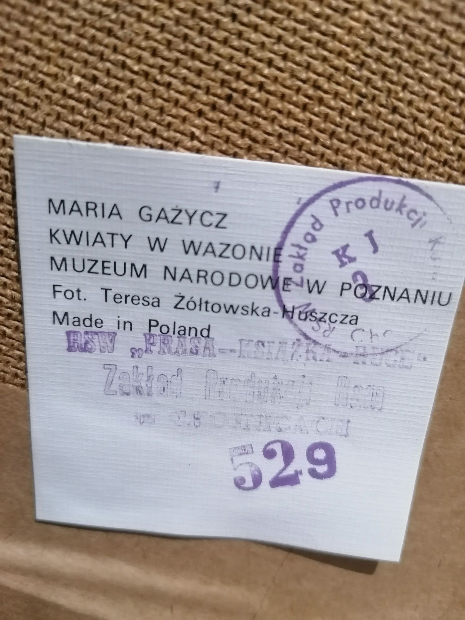 Obraz "Kwiaty w wazonie" Maria Gażycz