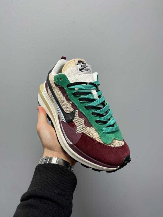 Мужские кроссовки Sacai x Nike Vaporwaffle ‘Villain Red’ Размеры 40-45