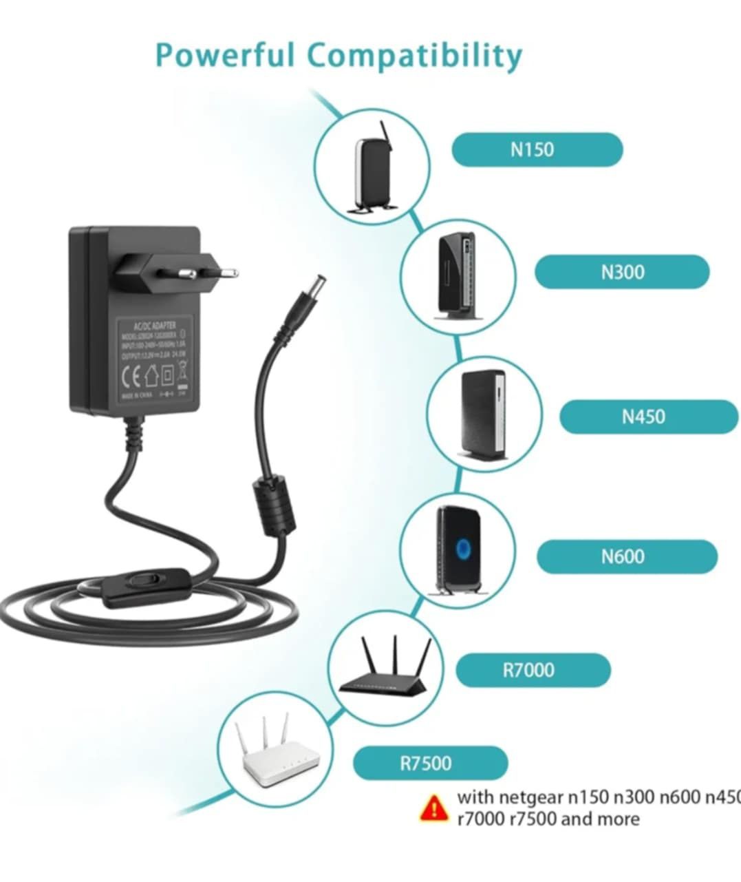 Adapter  AC/DC 12V 2.0A 24W