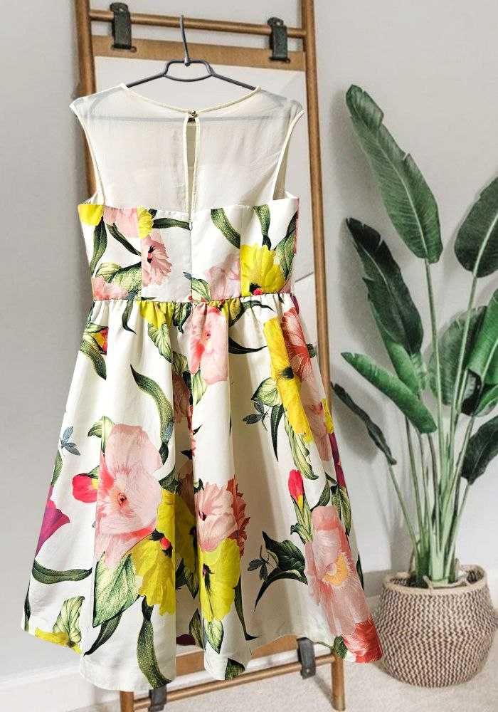 Платье с пышной юбкой в цветочный принт Ted Baker, р. S/M
