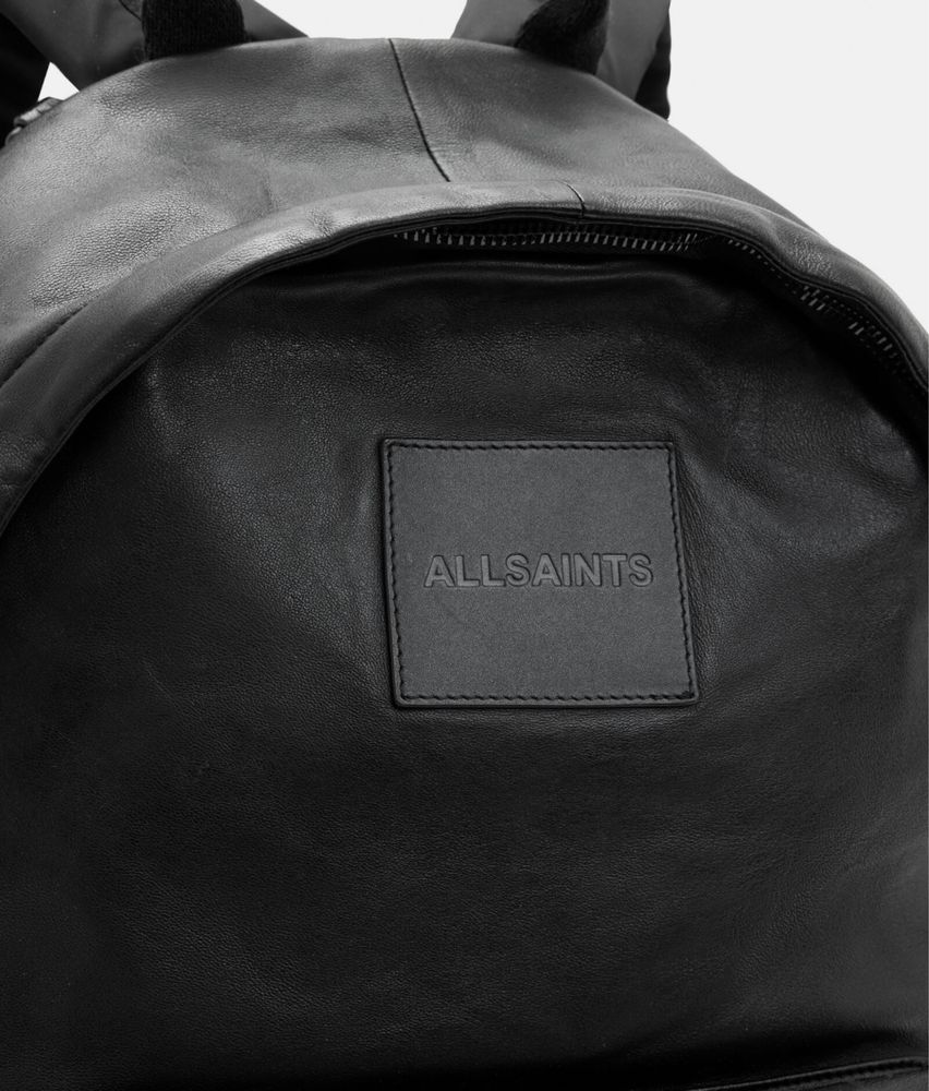 Carabiner Embossed Logo Leather Backpack allsaints шкіряний рюкзак