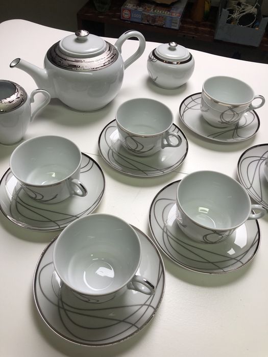 Serviço de café e serviço de Chá PORCEL Platine Dance